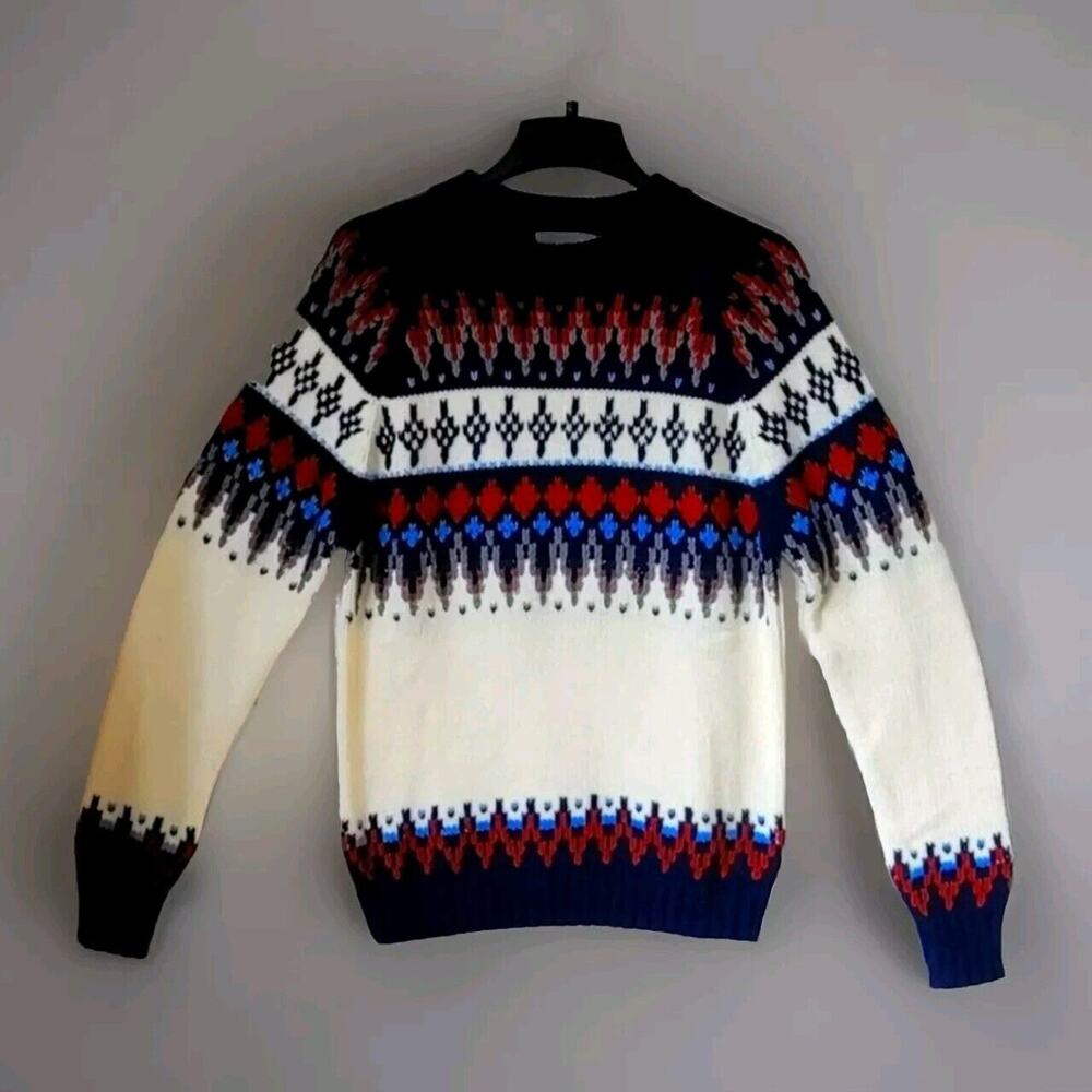 Vintage Rare‎ Gimbels Grandpa Sweater Chunky Ski Sweater Crewneck Sweater